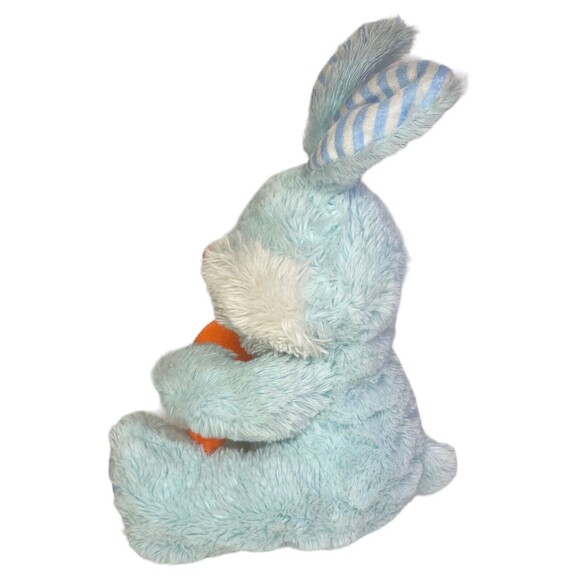 Best Made Toys Bunny Rabbit Plush Stuffed Animal Blue w/Carrot Easter Soft Toy - Picture 2 of 12